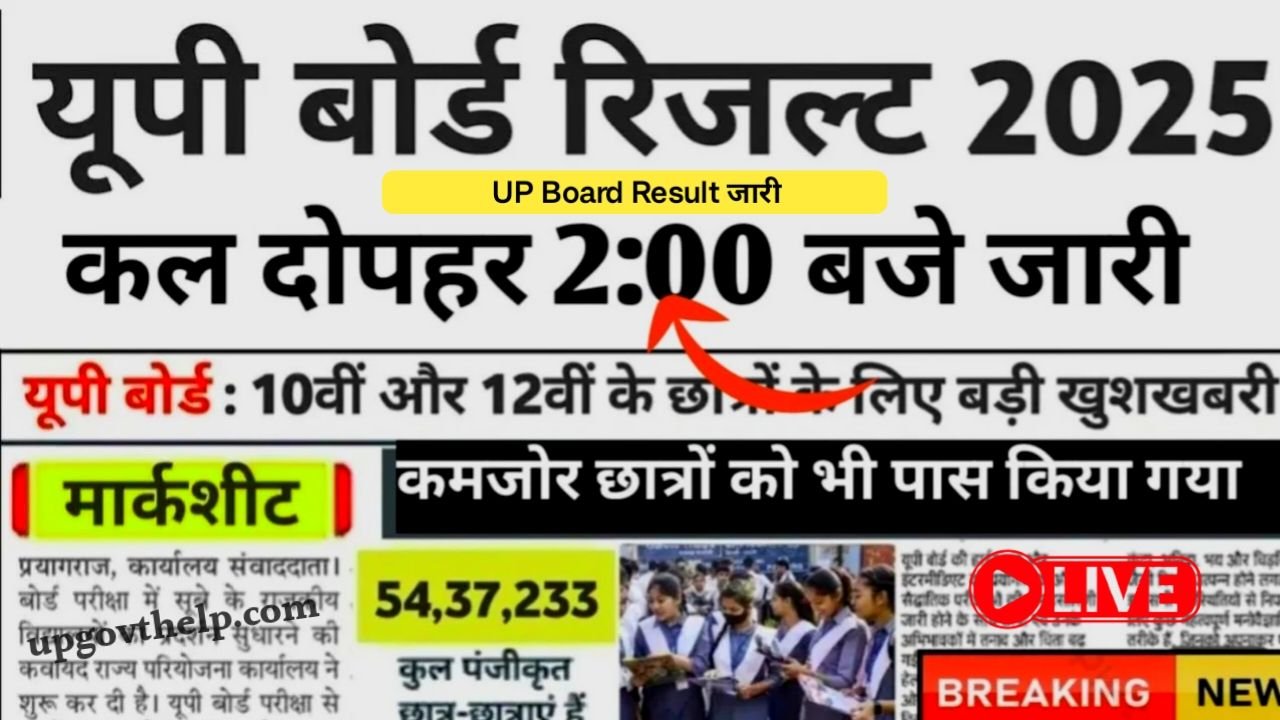 UP Board Result Live : यूपी बोर्ड रिजल्टडेट जारी, क्या आज जारी होगा 10वीं और 12वीं का रिजल्ट New Best Link